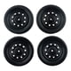thumbnail image 1 of Neumáticos de plástico duro Llantas duraderas Negro/Rojo para 1/10th per RC Truck (paquete de 4) Llanta negra, 1 of 6