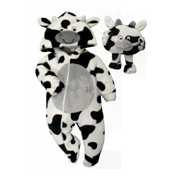Mameluco con Gorro Bordado Kiss Vaca con Peluche Baby Kisses Mameluco2811