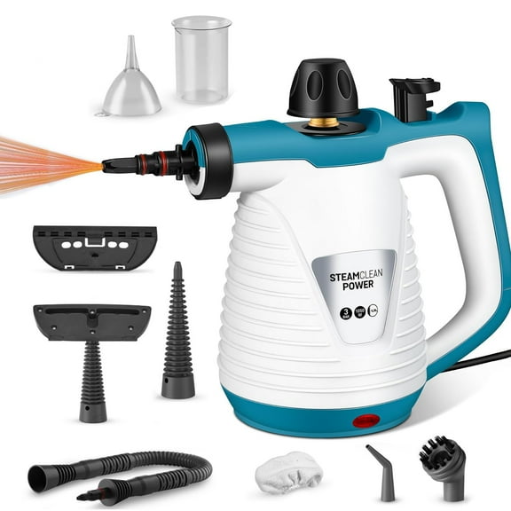 Eccomum Handheld Steam Cleaner 1050W – High Temperature Pressurized Steamer with 9 Accessories, Portable Multi-Purpose Cleaning Machine for Kitchen, Bathroom, Car & Sofa