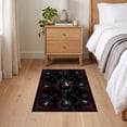 thumbnail image 3 of ODIKA 2'x3' Ultra-Soft Accent Mat, Music Notes Rock Bold Grunge Hip Vintage Distressed Border Guitar Flowing None Washable, Bare feet friendly, Easy Care Indoor rug for Bedside, Footrest, 3 of 7