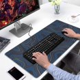 thumbnail image 2 of Blue Sea Lines&nbsp;pad Mousewaterproof,rubber+multispandexwashable Line Theme MousepadsDesk Pad for Office Home Game 31.5x15.7inches, 2 of 7