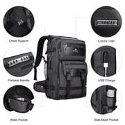 WITZMAN Large Nylon Travel Backpack for Men Carry on Duffle Bags Fit for 17 inch Laptop Luggage Backpack Airline Approved(B685 Silvery Grey)