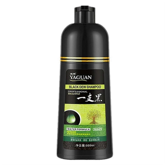 500ml 3in1 Hair Dye Shampoo Natural Black Hair Dye Covering White Herbal Components 2 Color for Women and Men New