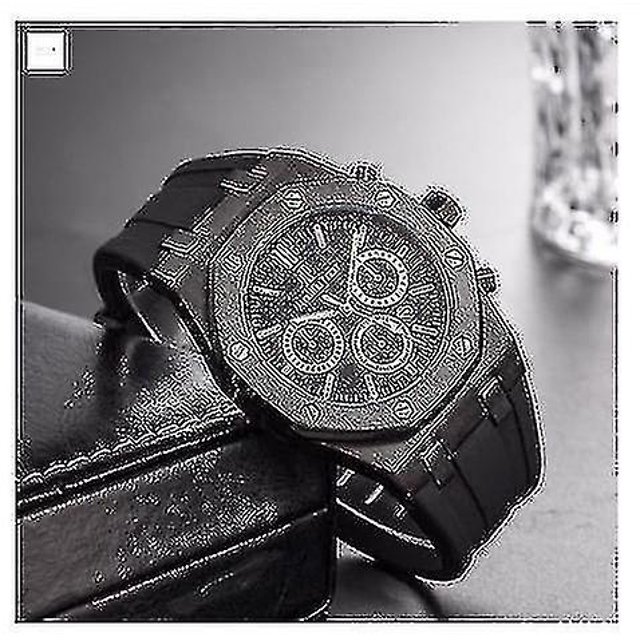 Audemars Piguet Montre Homme Mode en Caoutchouc Véritable Quartz