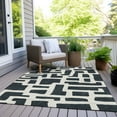 thumbnail image 6 of Addison Rugs Chantille Indoor/Outdoor Transitional Lines Black Washable Rectangle Rug, 3' x 5', 6 of 6