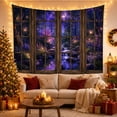 thumbnail image 3 of Fantasy Night Scene Through Window with Waterfall, Dreamy Fantasy for Nature Lovers, Fantasy Wall Art Decor, Housewarming Gift, Tapestry Wall Hanging for Bedroom and Living Room, 3 of 7