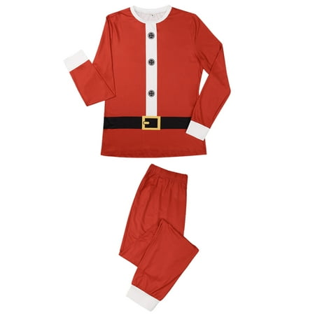 

Tretra Christmas Santa Claus Elf Home Wear Set Mom Dad Child Christmas Family Pajama Set