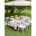 thumbnail image 3 of Outdoor Tablecloth with Umbrella Hole and Zipper, Spring Summer Wildflowers Rectangle Table Cloth 60x120 Inch Waterproof Tablecloth, Farmhouse Retro Floral Botanical Picnic Table Cover for Patio, 3 of 7