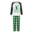 thumbnail image 2 of Christmas Pajamas for Family Long Sleeve Elk Graphic Tops + Plaid Trousers Set Winter Sleepwear, 2 of 10