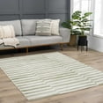 thumbnail image 3 of Hauteloom Liverpool Living Room, Bedroom Area Rug - Contemporary - Ivory, Off White, Olive - 18" x 18" Sample, 3 of 12