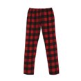 thumbnail image 5 of Christmas Family Matching Pajamas Set Basic Red Tops and Plaid Pants Xmas Sleepwear Homewear Set, 5 of 7
