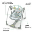 thumbnail image 6 of Ingenuity Swing 'n Go Portable 5-Speed Baby Swing Infant Seat with Music - Hugs & Hoots (Unisex), 6 of 17