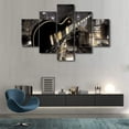 thumbnail image 4 of TISHIRON 5PCS Framed Music Theme Canvas Wall Art Set,50"x24" Guitar and Cityscape Wall Canvas Art Decor, 4 of 7