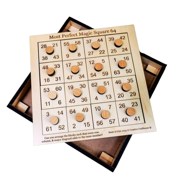 Creative Crafthouse Most Perfect Magic Square 64 Impossible Math Puzzle
