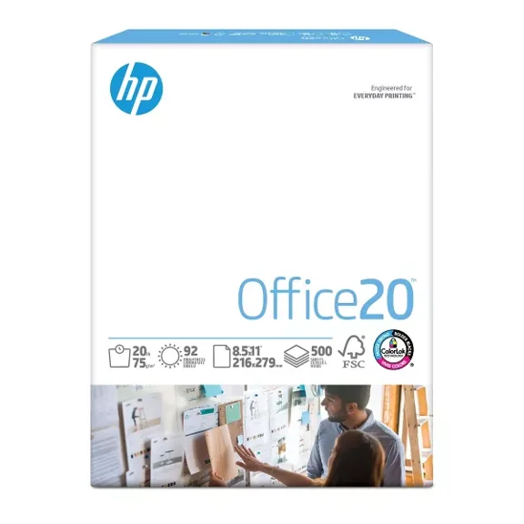 HP Office Paper 500-ct.: 8.5x11 Inch Letter Size, 92 Brightness, 20 lb Printer Paper