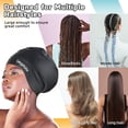 thumbnail image 3 of Gorro de natación VeGovia extra grande para trenzas y rastas, color negro, 3 of 7