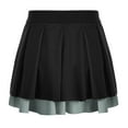 thumbnail image 2 of LiiYii Jupe Plissée Mini à Taille Élastique pour Filles, Jupes de Danse, Uniforme de Performance Cheerleading, Noir 16, 2 of 8