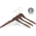 thumbnail image 2 of INTERNATIONAL HANGER Rubber Coated Walnut Wood Top Hanger, 25 Pack, 2 of 5