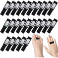 thumbnail image 1 of wonima11 25 Pcs Elastic Tape Finger Straps Black Finger Loop Hook Straightener Tape Wraps Support for Injured Trigger Mallet for Breaks Sprains Pain Relief, 1 of 1