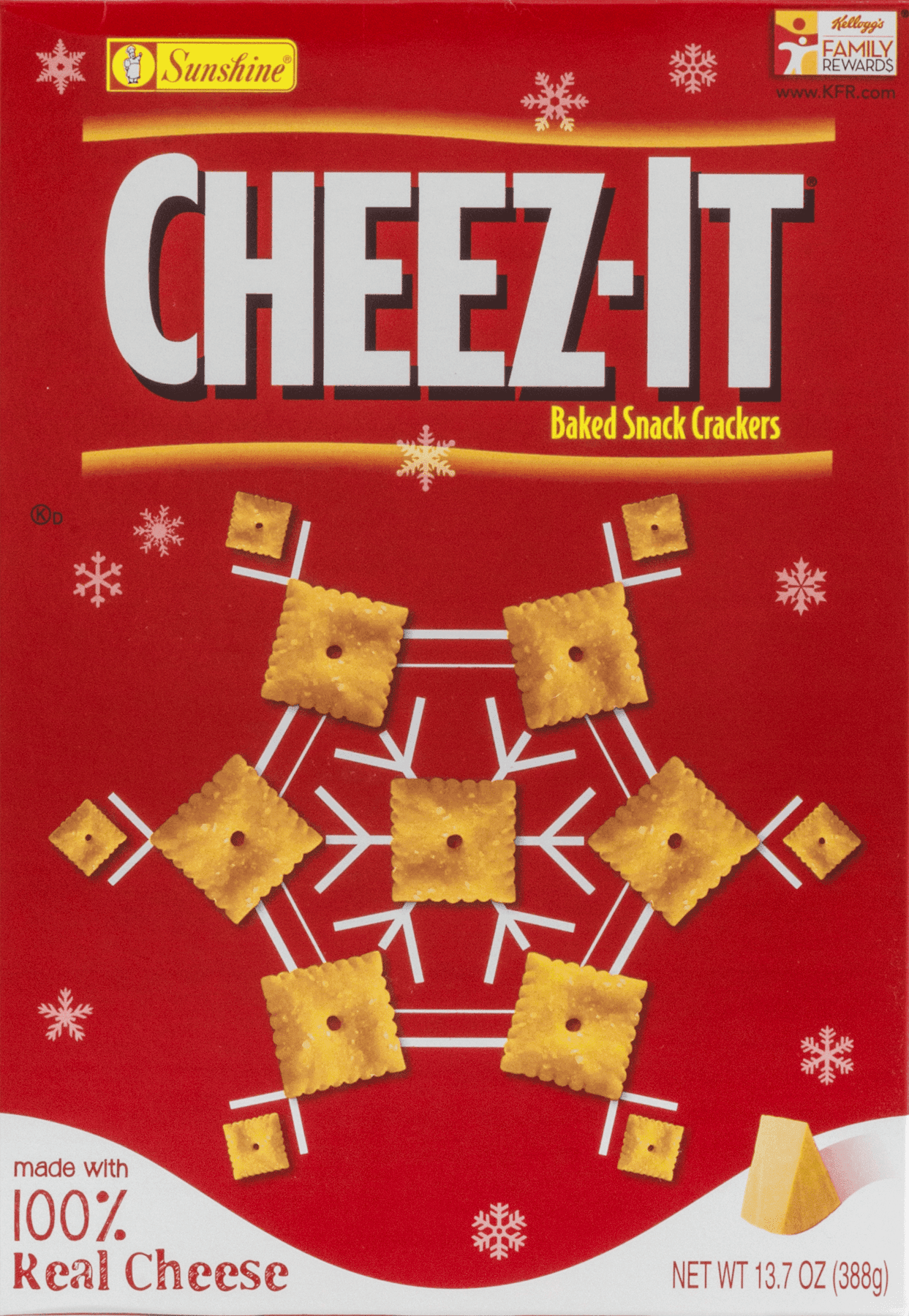 Cheez It Baked Real Chease Snack Crackers, 13.7 Oz.