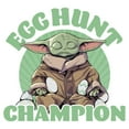 thumbnail image 2 of Junior's Star Wars: The Mandalorian Easter Grogu Egg Hunt Champion  Graphic Tee White X Large, 2 of 3