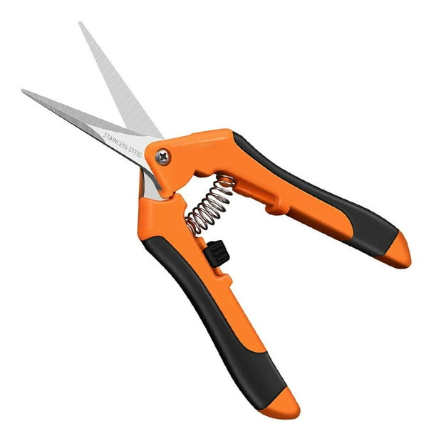 Multifunctional Straight head Gardening Shears Garden Pruning Shears Non slip Labor saving Flower Branch and Branch Shears ORANGE