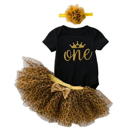 

Toddler Girls Casual Cute Leopard Print Skirt Two-Piece Suit Short-Sleeved Suit