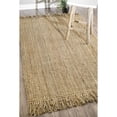thumbnail image 3 of Nuloom 2'6 x 8' Hand Woven Chunky Loop Jute Rug in Beige, 3 of 5