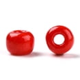 thumbnail image 2 of 1Bag Opaque & Transparent Inside Colours 6/0 Glass Seed Beads Round Hole Round Mixed Color Red 4mm Hole: 1.4~1.5mm, 2 of 6