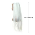 thumbnail image 2 of Unique Bargains Lace Front Wigs Long Straight Hair White, 2 of 8