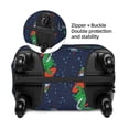 thumbnail image 4 of Lsque Dinosaur Astronaut Space Surfing Printed Luggage Cover, Travel Luggage Protector,Scratch and Dirt Resistant, Fits 18-32 Inch Luggage - Small, 4 of 9