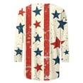 thumbnail image 2 of Favoffer Women Graphic Tees 3/4 Sleeve Round Neck Independence Day Print Loose Casual Tops Boho Blouses Holiday Festival Outdoor Leisure, 2 of 4