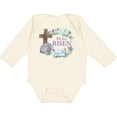 thumbnail image 3 of Inktastic Easter He Has Risen with Cross and Flowers Boys or Girls Long Sleeve Baby Bodysuit, 3 of 5