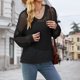 thumbnail image 5 of Camisa de mujer Cami Top Hollow Out Color sólido Loose Fit Traje de vacaciones de manga larga FLhrweasw Nuevo, 5 of 7