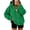 Green-B#1077HH, variant on Hooded Jackets for Women Drawstring Full Zip Up Baggy Hoodies for Women Drop Shoulder Womens Sweatshirt Jacket with Pocket Black L