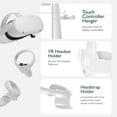 thumbnail image 4 of Soporte para casco de realidad virtual Oculus Quest 2: estación de acoplamiento con pantalla para controladores Touch, compatible con Quest 2/Quest/Rift/Rift S, Samsung Odyssey, Valve Index y HTC Vive, 4 of 7