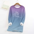 thumbnail image 1 of DPTALR Women's Large Loose Raglan Top Thickened And Velvet Lamb Wool Warm Underlay, 1 of 3