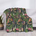 thumbnail image 3 of Yiaed Forest Animals And Plants Print Blanket Throw Blanket Soft Cozy Flannel Blanket for Home Bed Sofa Couch Chair-50"x40", 3 of 6