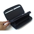 thumbnail image 3 of Genuine Leather Checkbook Secretary Wallet 2 Zipper Clutch Credit Card Organizer, 3 of 7