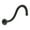 Black, variant on Peerless 76055 Universal Showering Components 14" Shower Arm - Chrome