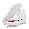 thumbnail image 3 of Zapatos de fútbol al aire libre para hombres, botas de fútbol de entrenamiento, hierba, cómodas, profesionales, tobillo alto, transpirables, antideslizantes, deportes de interior, 3 of 5