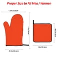 thumbnail image 2 of Sikiie Orange Oven Mitts and Pot Holders, Silicone Oven Gloves, Heat Resistant Oven Mitts 4Pcs Set, 2 of 6