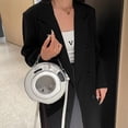 thumbnail image 4 of Wiywef Round Handbag Pu Leather Shoulder Bag for Women, Fashion Crossbody Bag Small Round Tote Bag Casual Purse Handbag, 4 of 7