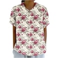 thumbnail image 1 of Chemise Ample à Manches Courtes Imprimée Décontractée Mode pour Femmes, 1 of 8