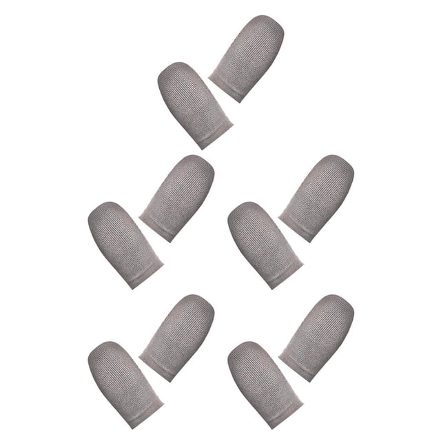 Sidaley 10 Uds. Guantes para la yema del dedo del teléfono, guantes de nailon a prueba de sudor para juegos móviles Type2 NO2