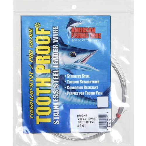 American Fishing Wire ProGrade 14 ToothProof 30' Clear Leader Wire