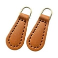 thumbnail image 3 of balikha 2Pcs Zipper Pulls Pull Tabs PU Leather Pull Straps Replacement Pullers Zipper Parts for Jacket Clothing Backpacks Accessories Brown, 3 of 9