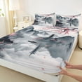 thumbnail image 3 of Manfei Chic Flowers Sakura 4pcs Bed Sheets for Teens Adults,Cherry Blossoms King Sheets,Japanese Style Super Cozy Sheet Set,Super Cozy Room Decor, 3 of 7