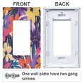 thumbnail image 3 of Yayeee Rocker Switch Wall Plate 3-Gang 6.5"x4.6" Home Decorative Outlet Cover, Colorful Painted Flowers Pattern, 3 of 6