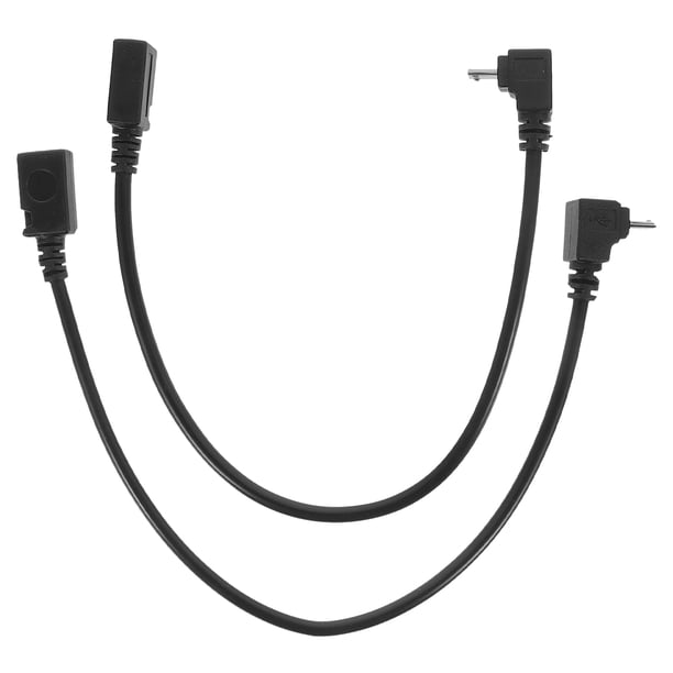 Cable de carga Micro USB en ángulo, Cable de sincronización de datos USB A A Micro USB, 2 uds.